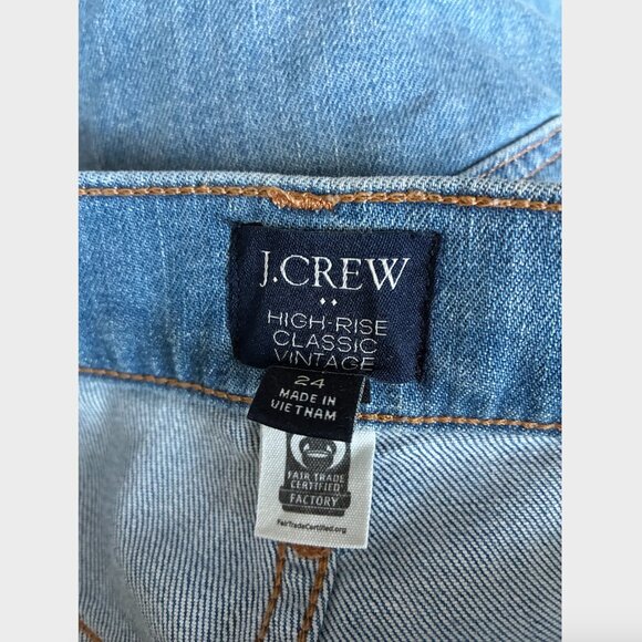 J. Crew High-Rise Classic Vintage Blue Jeans - Size 24 - Picture 4 of 4